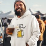Mikina s potlačou –  Happy beerthday