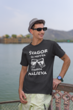 Tričko s potlačou – Švagor sa nepýta švagor nalieva – Obrázok 4