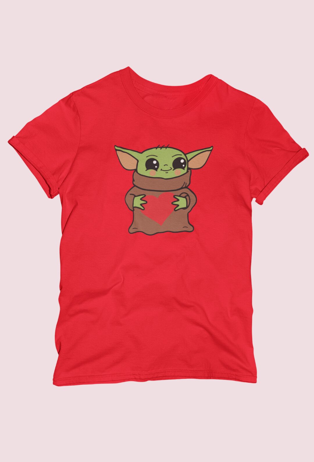 yoda-so-srdcom-2.jpg Tričko s potlačou – Baby Yoda so srdiečkom – Obrázok 1